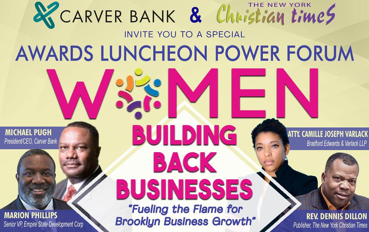 Women Building Back Businesses Suite 704, Brooklyn, NY November 3, 2021