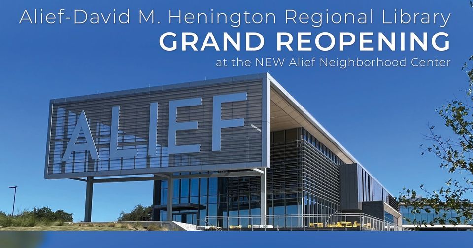 New Alief-David M. Henington Regional Library Grand Opening | 11903