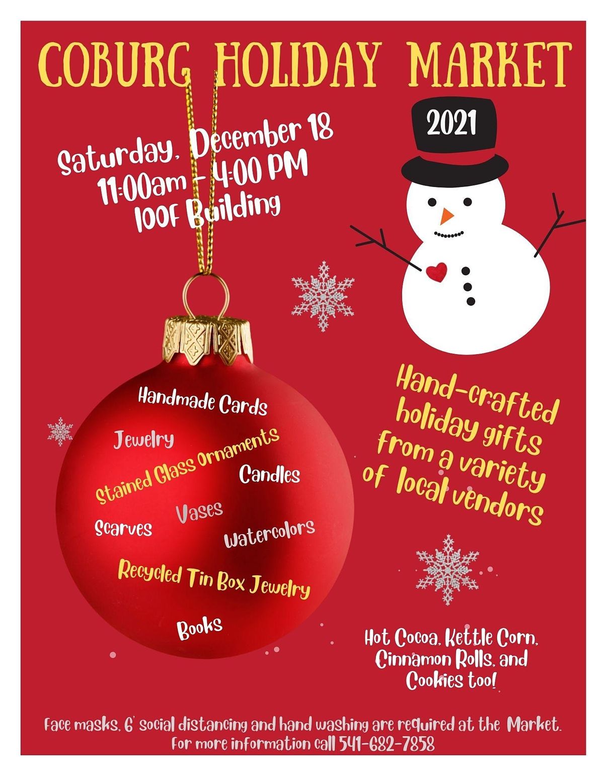 Christmas In Coburg 2022 Coburg Holiday Market | 91136 N Willamette St, Eugene, Or | December 18,  2021