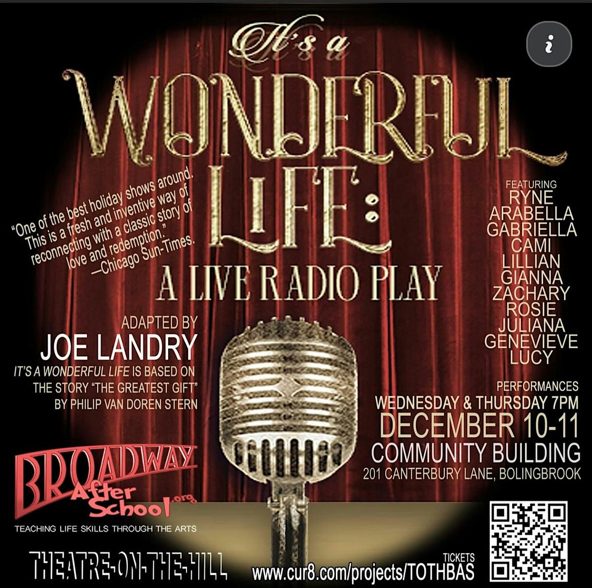 IT'S A WONDERFUL LIFE: A LIVE RADIO PLAY by: Theatre-on-the-Hill