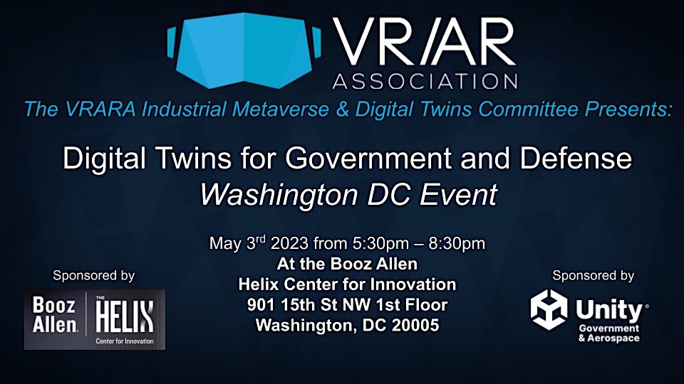 VRARA Digital Twins for Government and Defense - Washington DC Event at ...