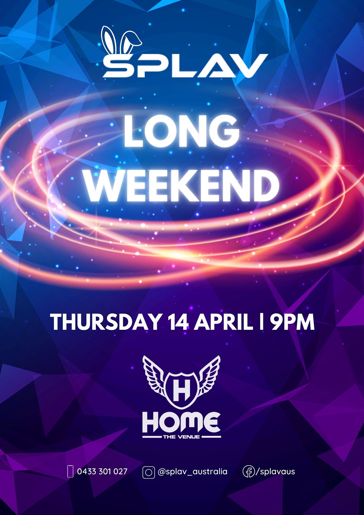 SPLAV @ HOME Long Weekend Thur 14\/4\/22