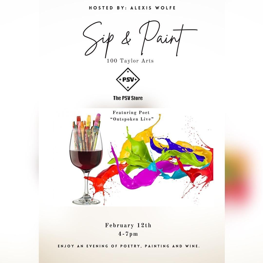 Sip and Paint | 100 Taylor Arts Collective, Nashville, TN | February 12 ...