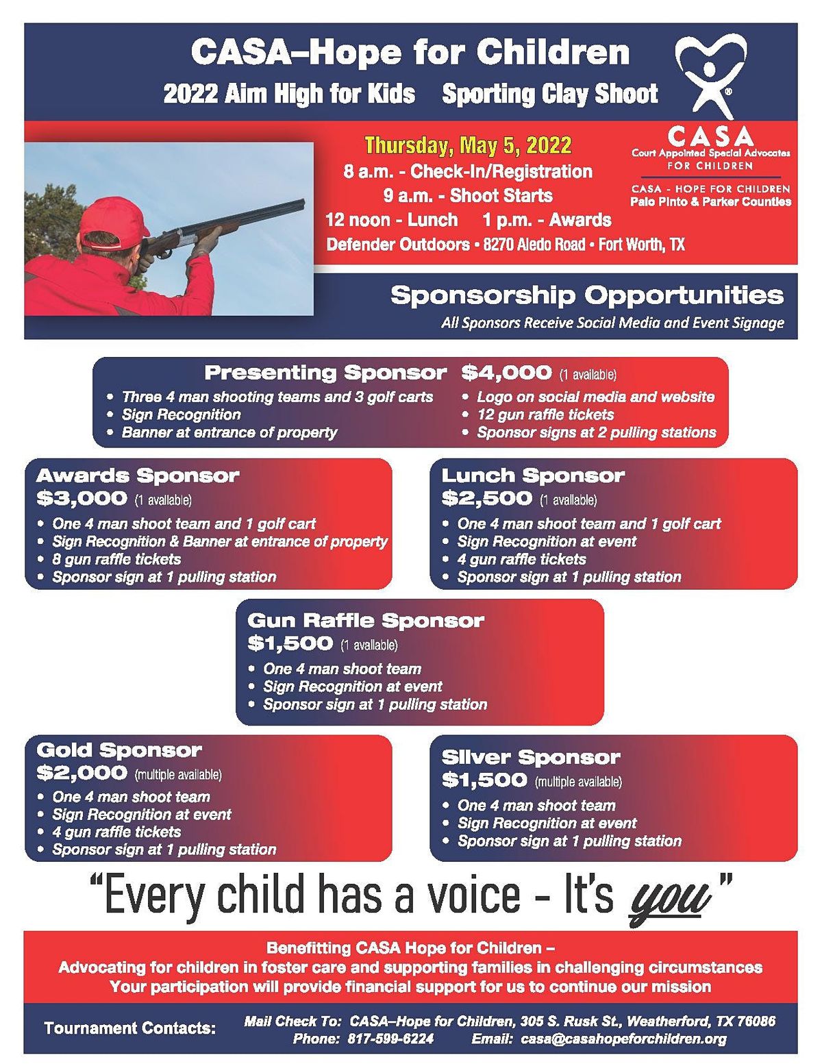 CASA 2022 Clay Shoot | Defender Outdoors Clay Sports Ranch, Fort Worth ...