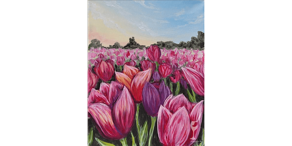 Pink Tulip Bloom - Paint and Sip in New Braunfels | Classpop!\u2122