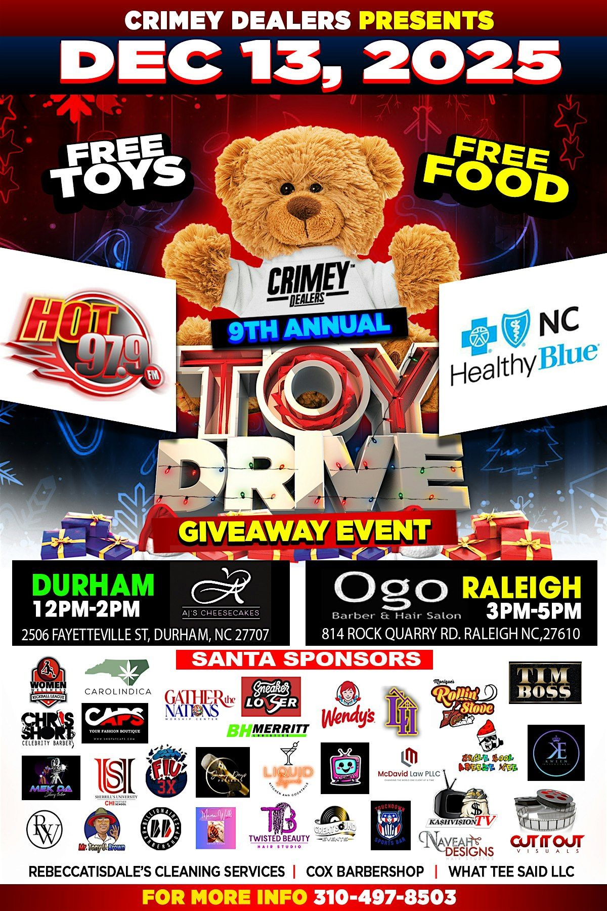 CRIMEY TOY DRIVE GIVEAWAY