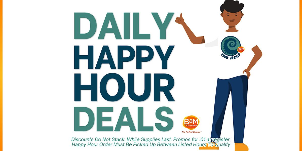 Daily Happy Hour Deals at The Reef Seaside