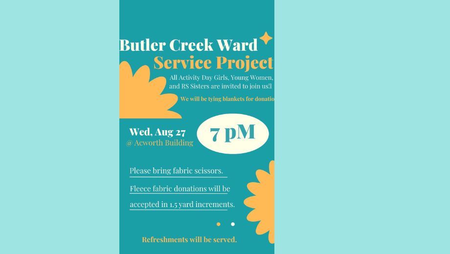Butler Creek RS\/YW\/Activity Day Girls Service Project