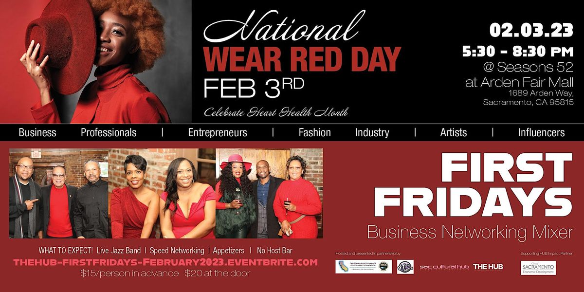 February FIRST FRIDAYS National Wear Red Day Heart Health Month