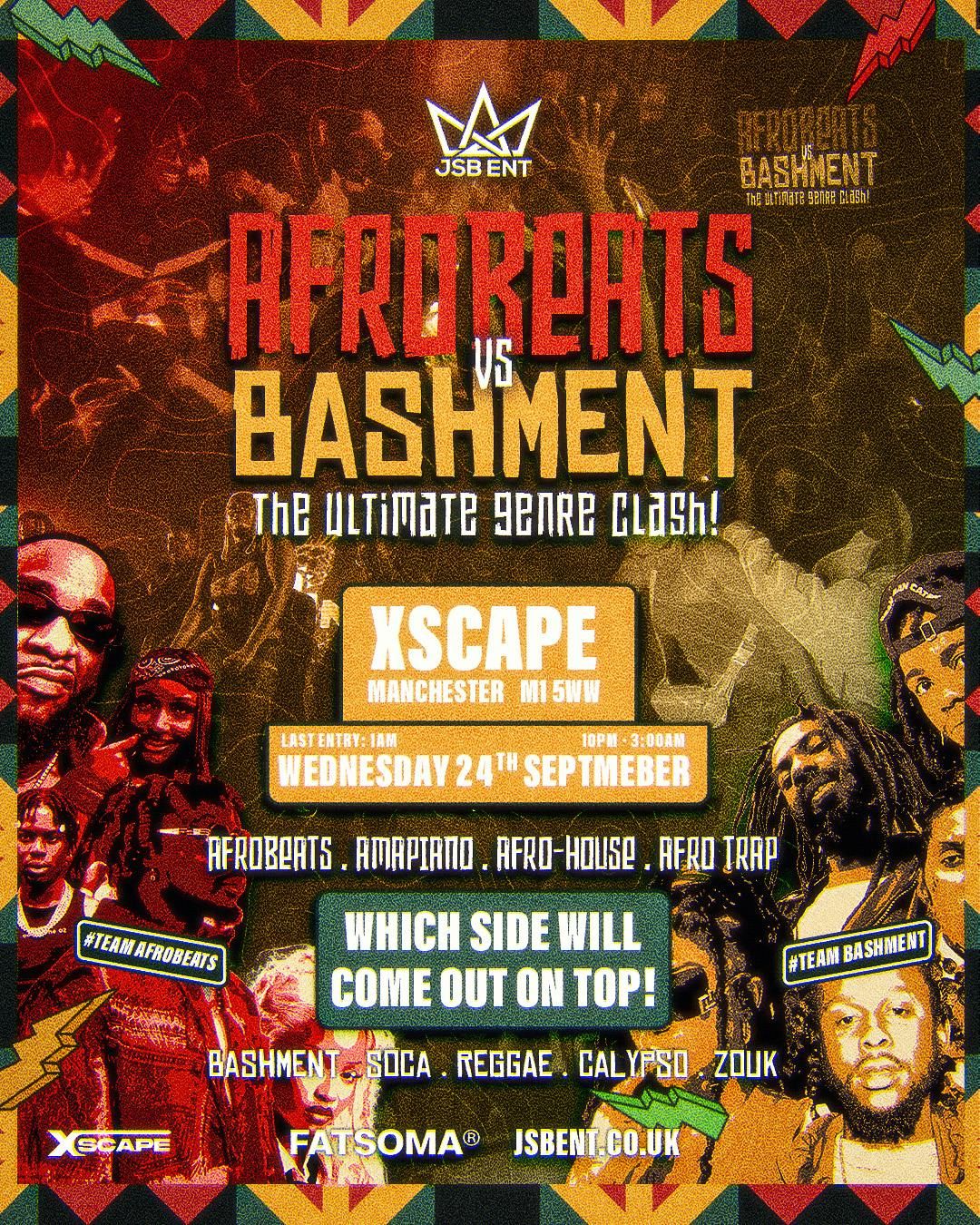 AFROBEATS vs BASHMENT \ud83d\udd25 - MANCHESTER FRESHERS - HipHop \/ RnB \/ House \/ Afrobeats \/ Amapiano \/ Dancehall