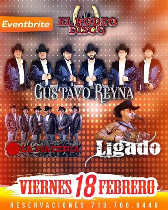 Gustavo Reyna, La Materia & Ligado at El Rodeo Disco, Houston on 18th ...