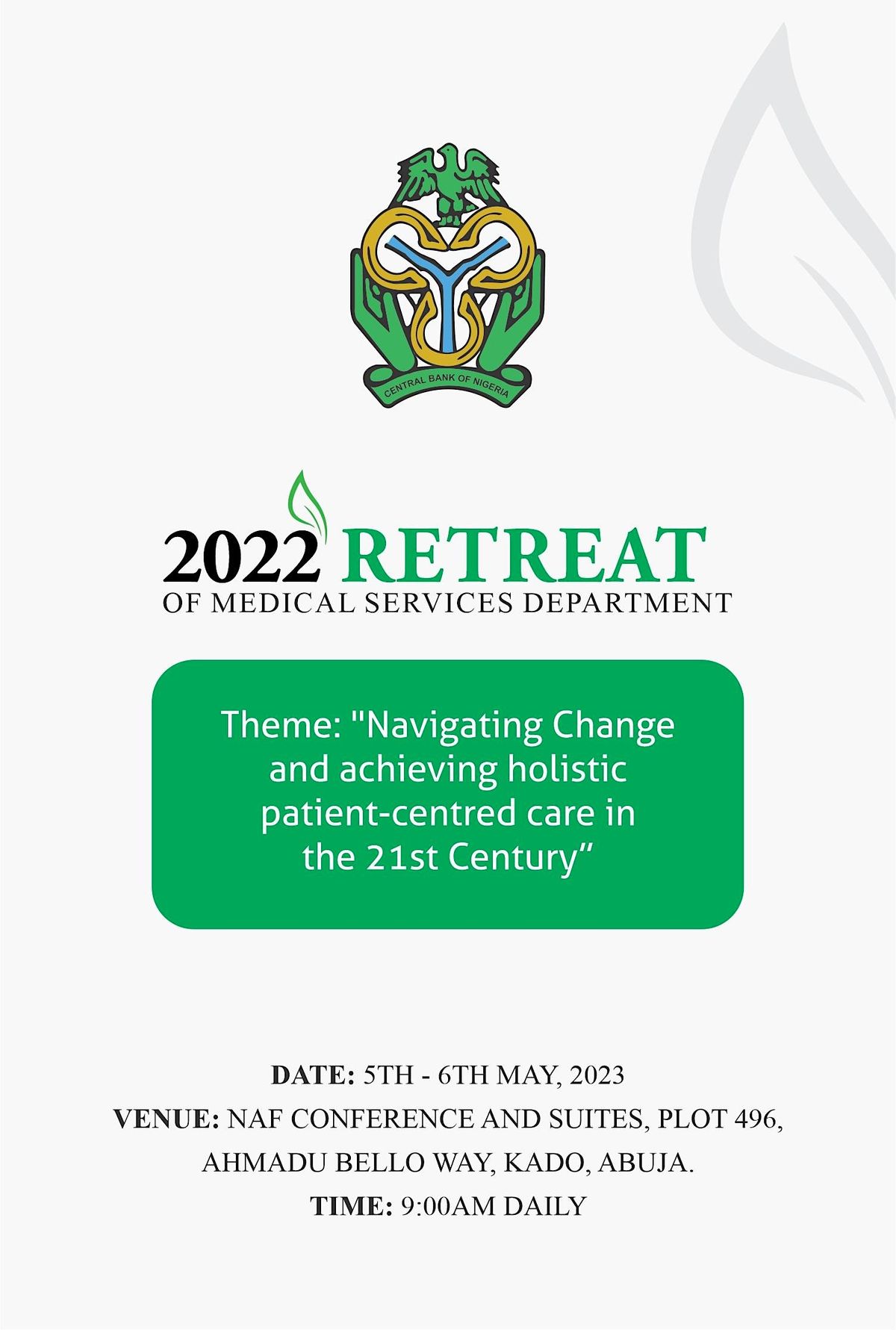 Navigate Change Conference Navigating Change & achieving holistic patient-centred care in the 21st ...
