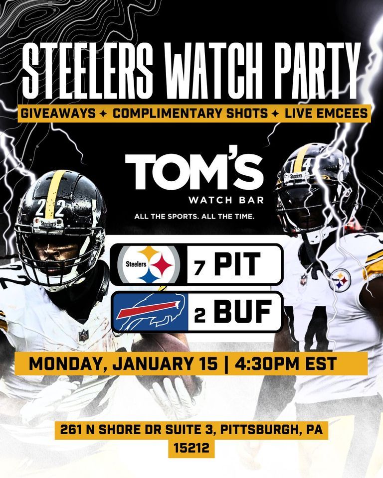 Steelers Wild Card Watch Party Tom's Watch Bar Pittsburgh January