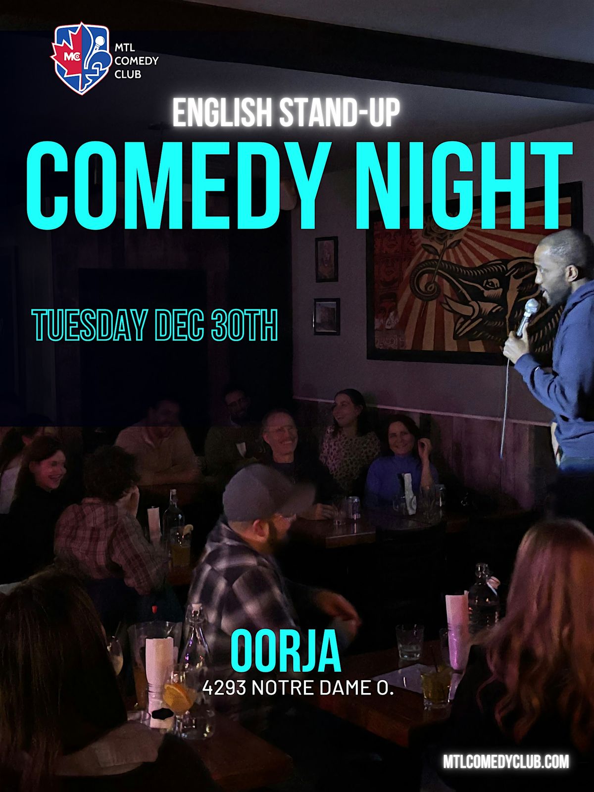Montreal Comedy Night \u2013 English Stand-Up Comedy | Tuesday December 30TH