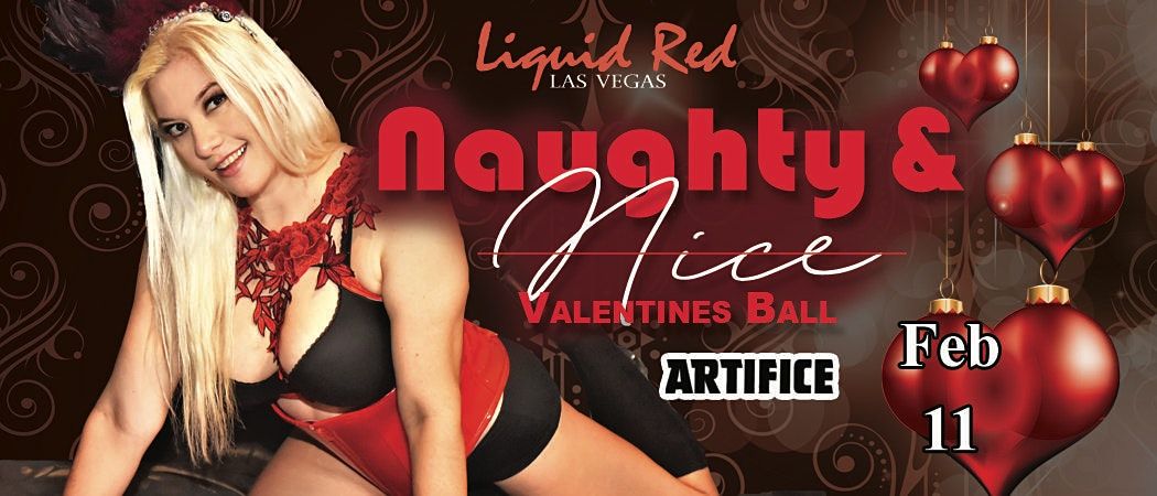 Liquid Red Naughty and Nice Valentines Ball