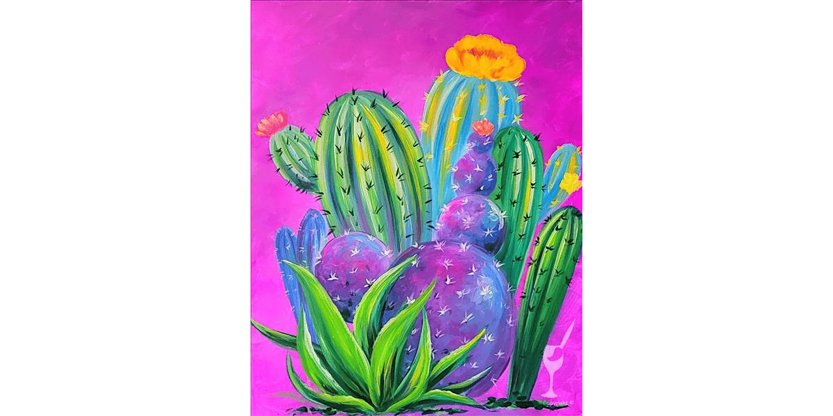 Vibrant Cactus - Paint and Sip in New Braunfels | Classpop!\u2122