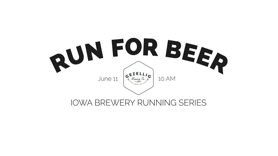 5k Beer Run Gezellig Brewing 2022 IA Brewery Running Series