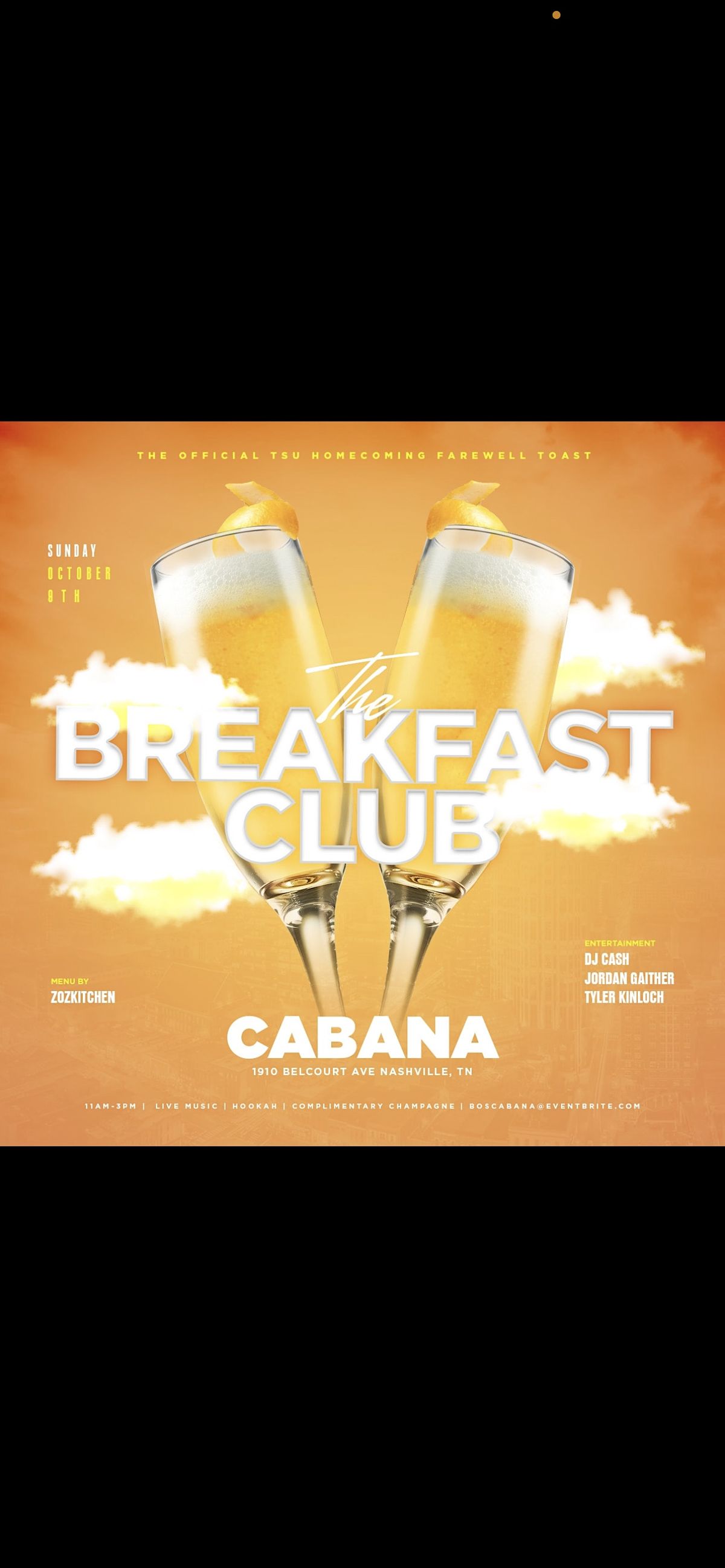 The Breakfast Club TSU Farewell Brunch Cabana Taps