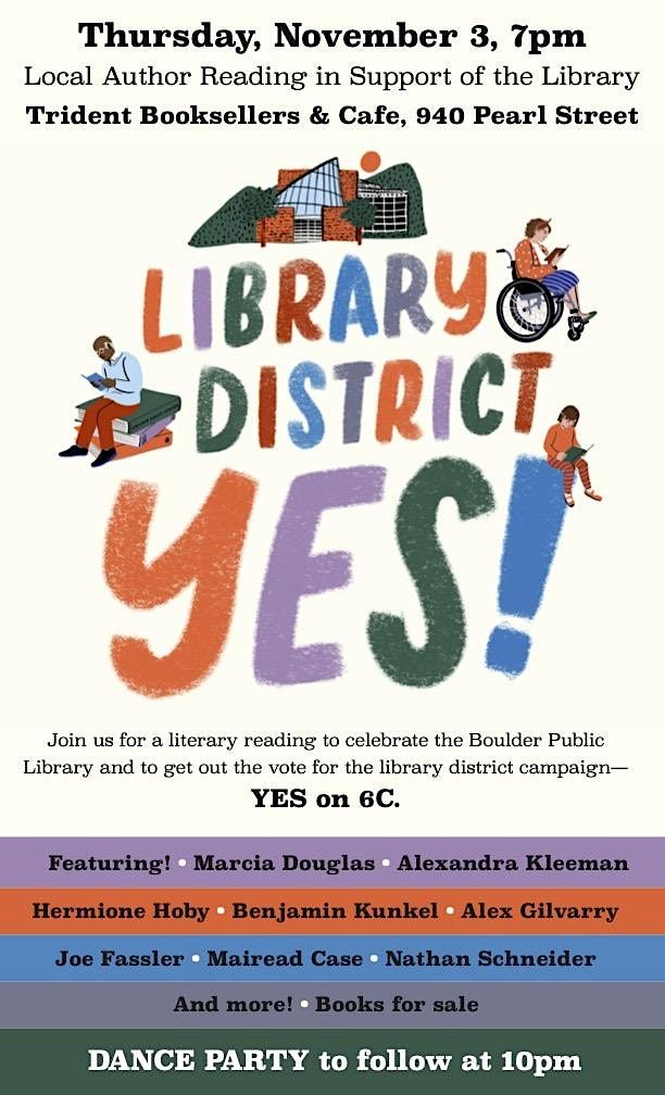 Local Author Reading supporting YES on 6C!