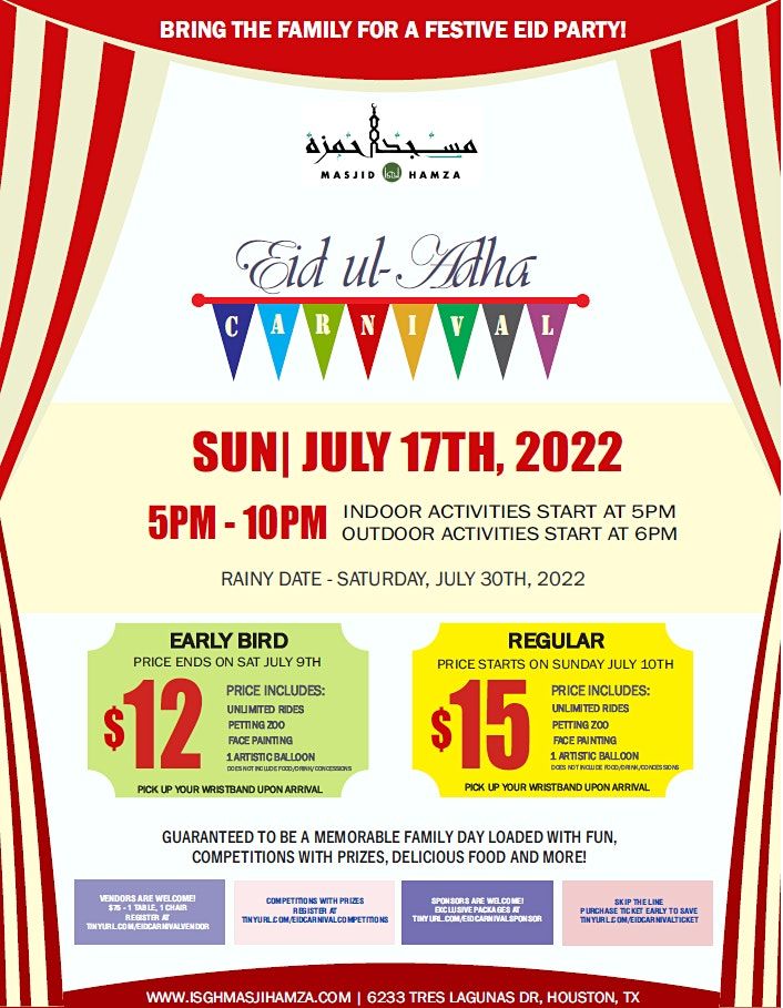 Eid ul Adha Carnival ISGH Masjid Hamza, Houston, TX July 17, 2025