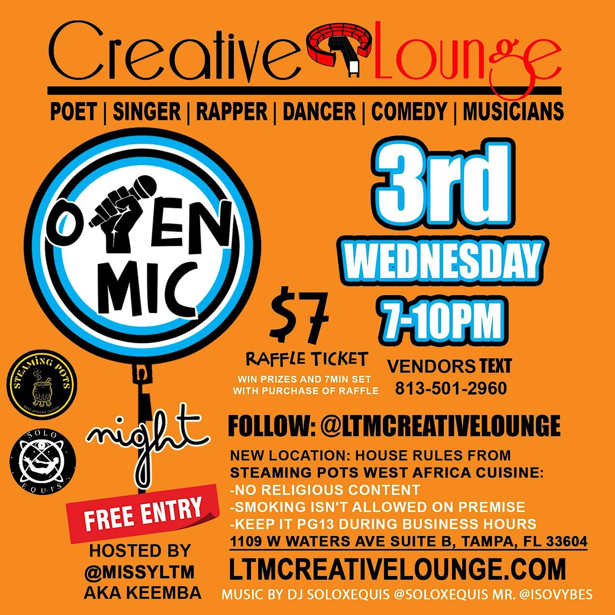 3rd Wednesday Open Mic Night
