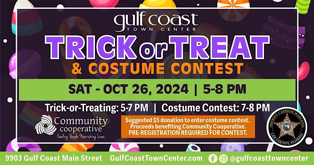 Trick or Treat & Costume Contest at Gulf Coast Town Center, Fort Myers ...