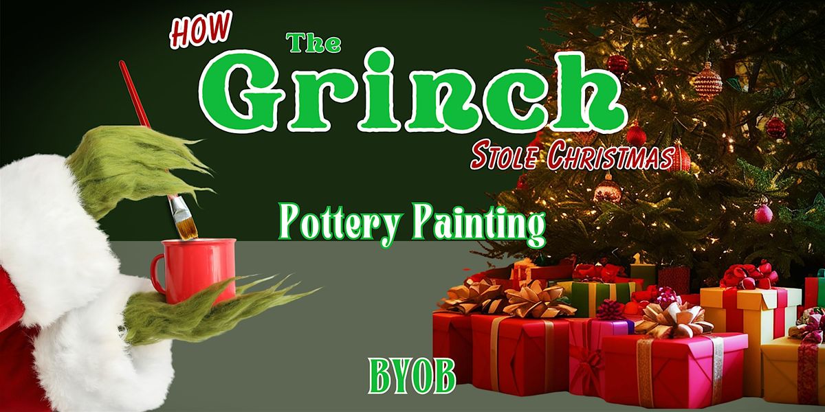 The Grinch Themed Pottery Painting Night