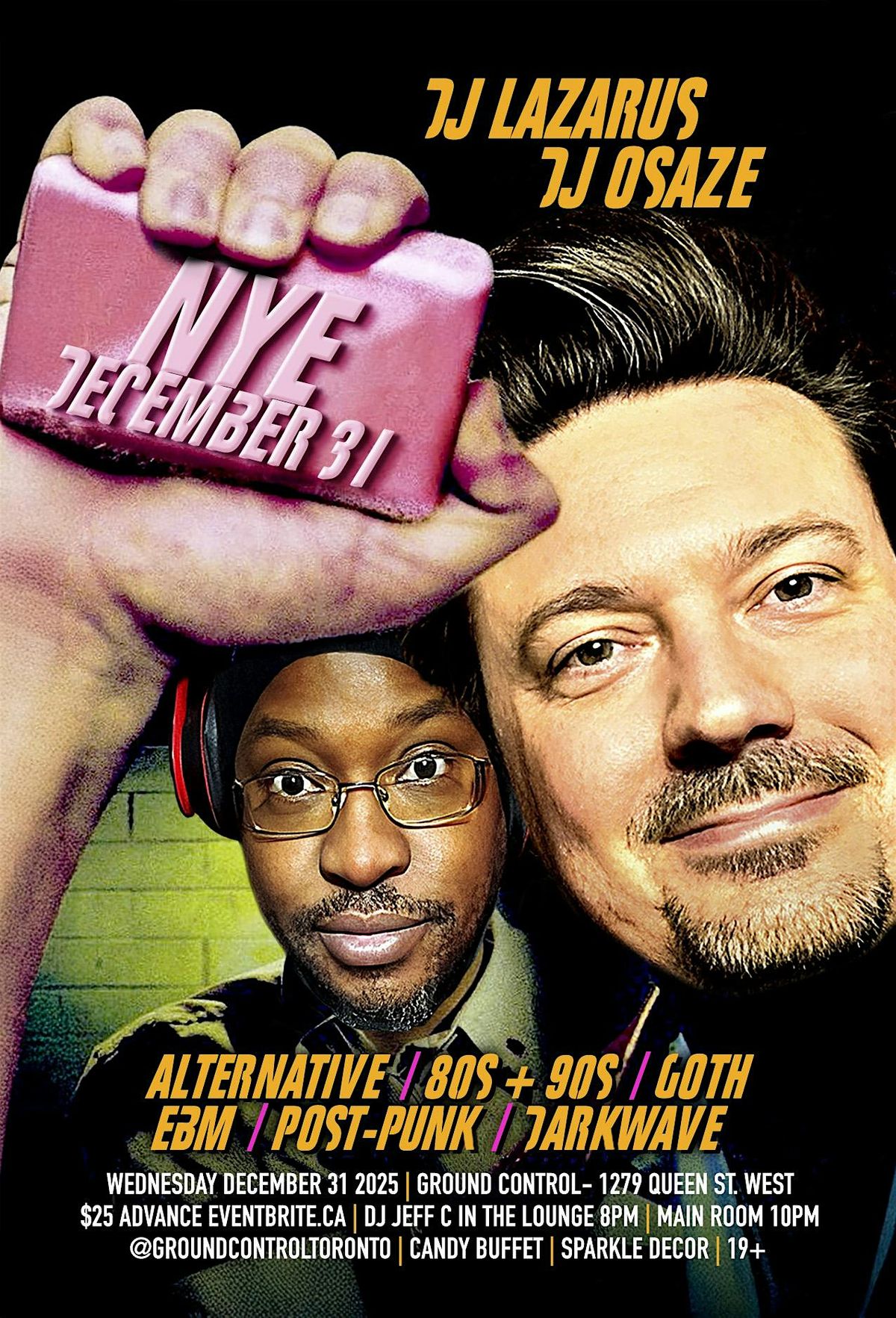 NYE with DJ's Lazarus & Osaze + Jeff C - Ground Control - Wed Dec 31