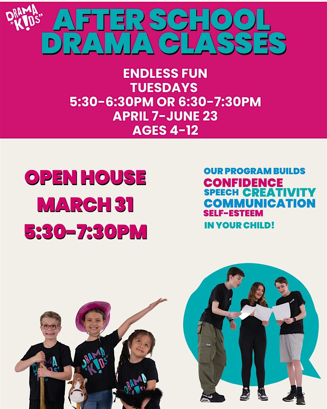 FREE DRAMA CLASS OPEN HOUSE AT ENDLESS FUN IN AJAX AGES 4-12 at Endless ...