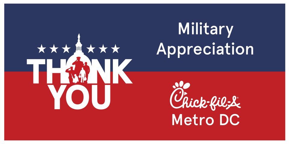 Chick-fil-A Metro D.C. Military Appreciation Day - May 15 - 