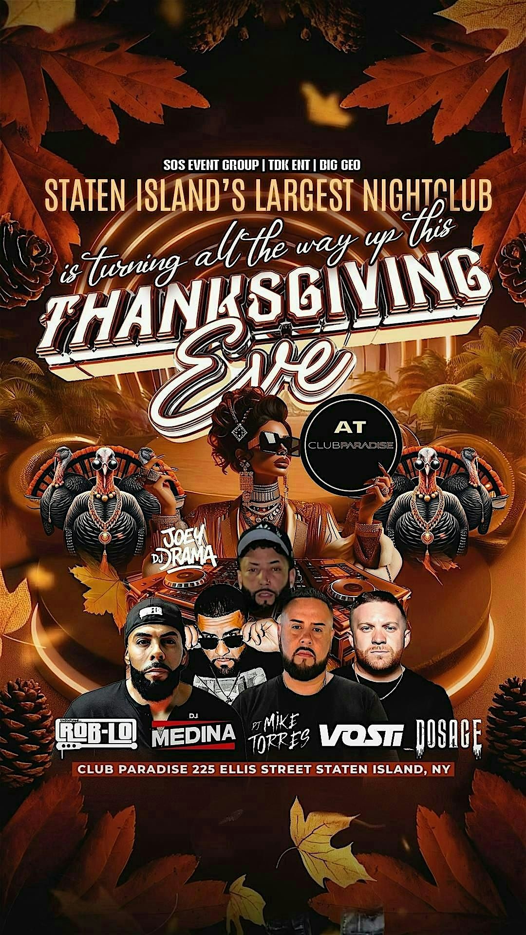 STATEN ISLANDS LARGEST THANKSGIVING EVE PARTY