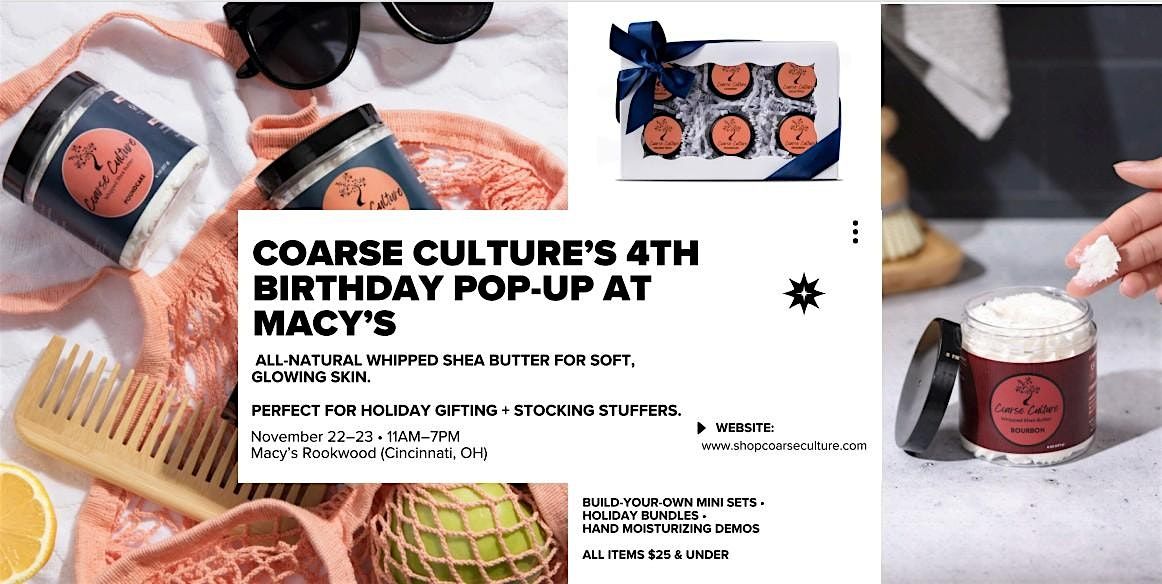 Coarse Culture Pop-Up @ Macy's Rookwood