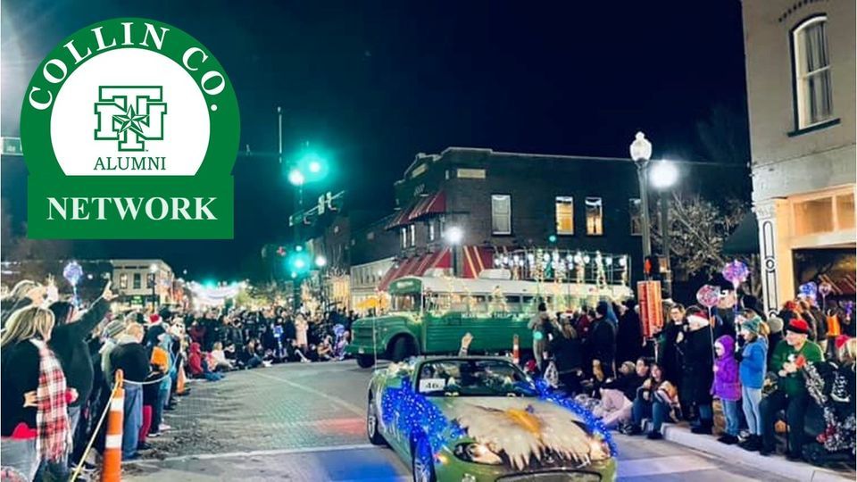 March with UNT Alumni in the McKinney Christmas Parade of Lights