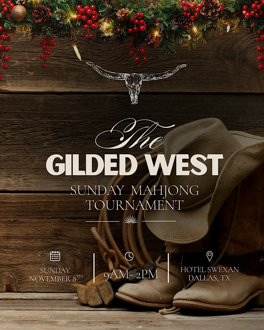 Mahjong Brunch The Gilded West Holiday Social & Mini Mahjong Tournament at Hôtel ...