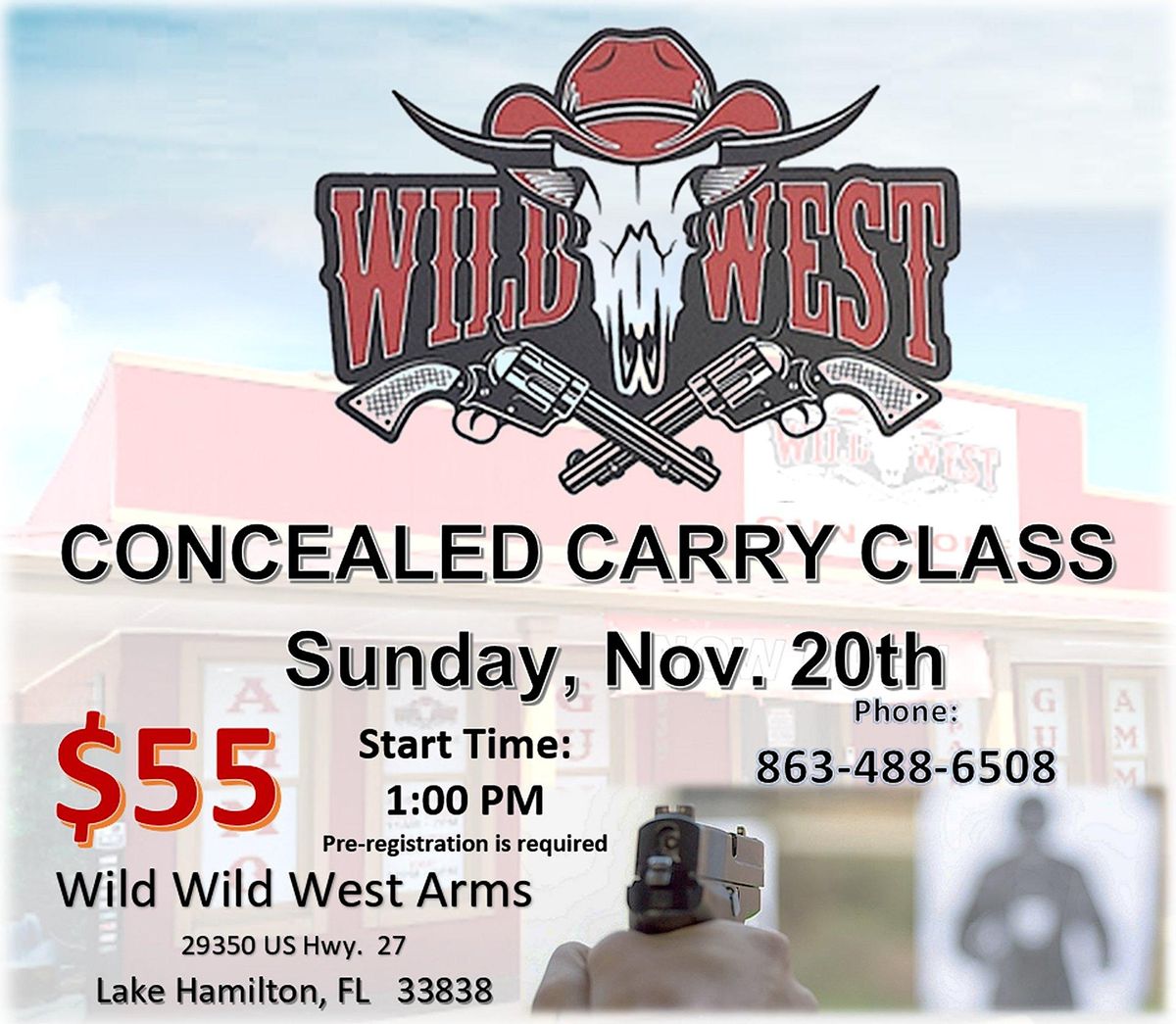 Concealed Carry Class Basic, No Frills Concealed Carry Class Wild