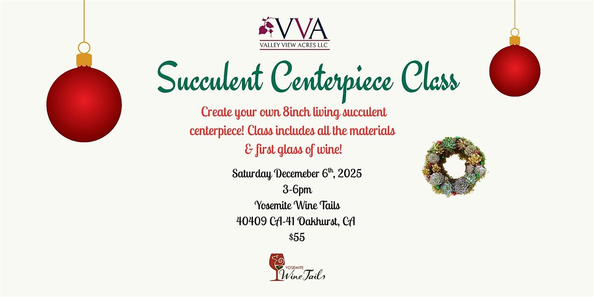 Plant & Sip: Succulent Centerpiece Class
