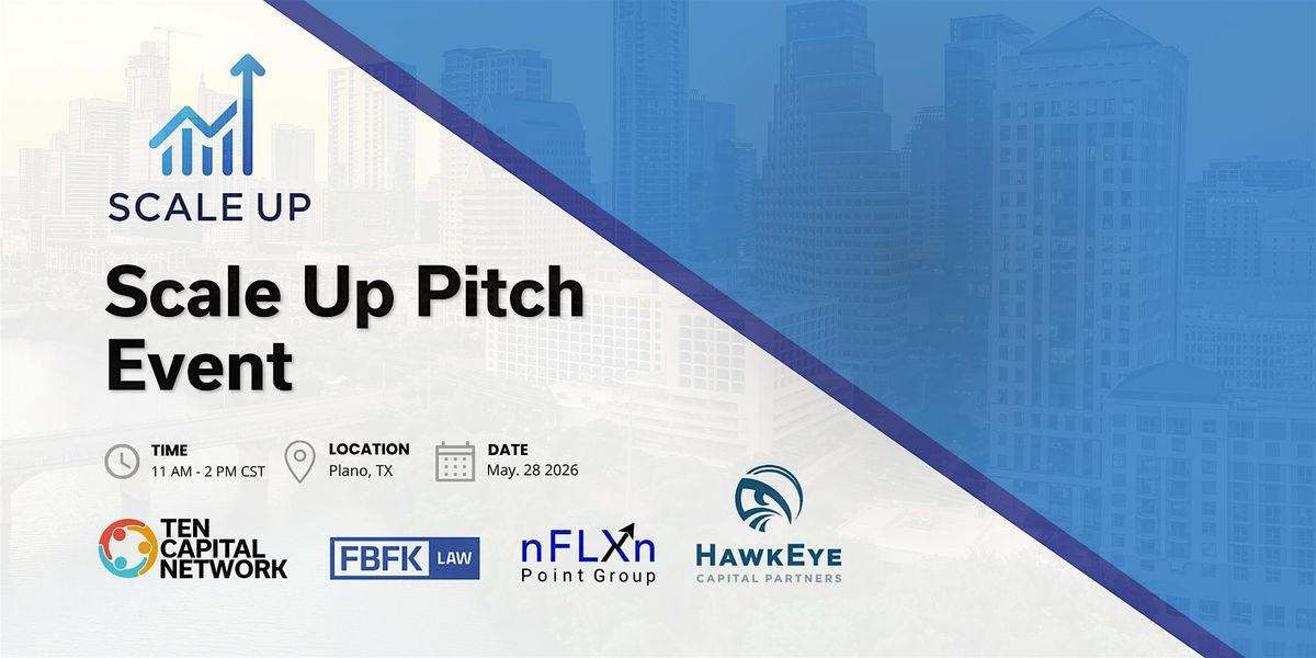 Scale Up Pitch May Event