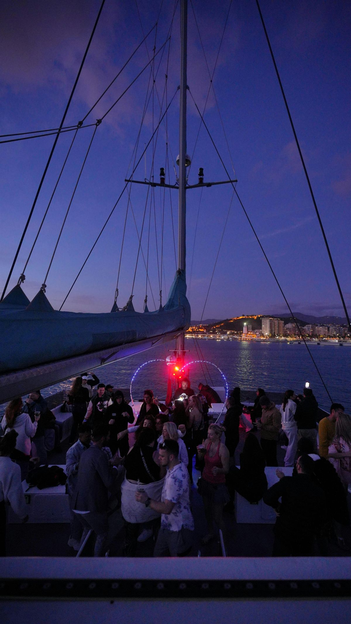 Malaga - Sunset on Boat party, music with @YeknomBlack + Glass of Cava