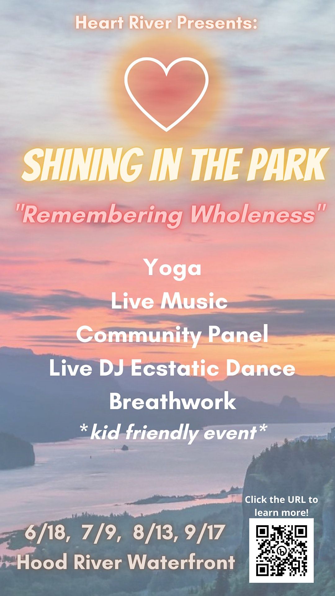 Heart River Presents Shining In The Park Hood River Waterfront Park