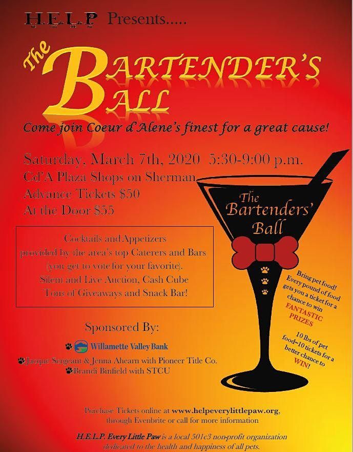 Bartenders Ball 2022 Coeur d'Alene Resort Plaza Shops March 12, 2022