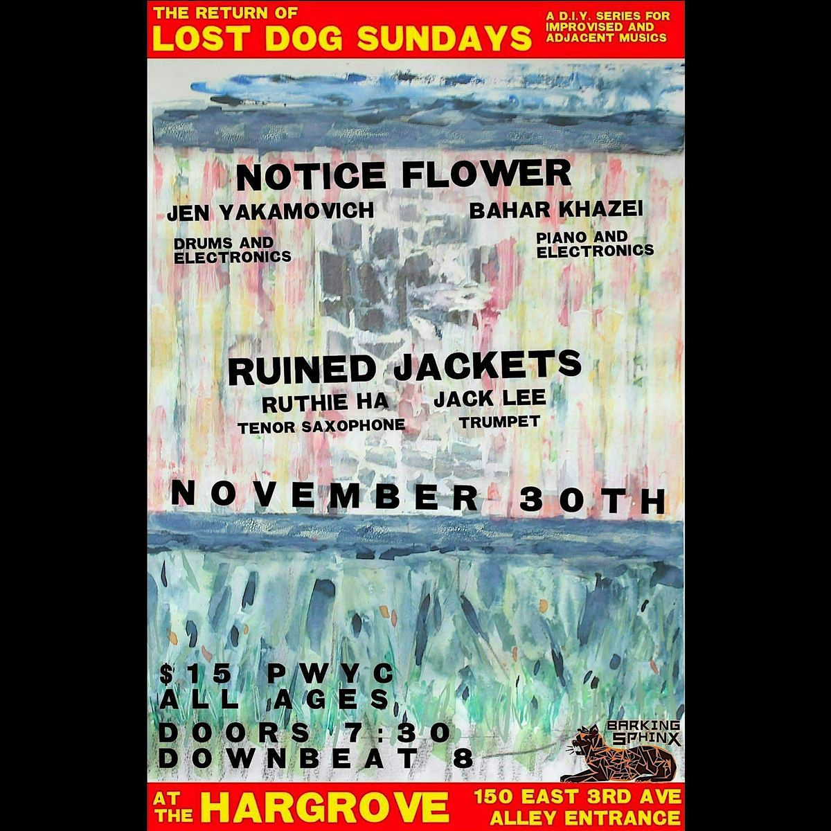 LOST DOG SUNDAYS: NOTICE FLOWER and RUINED JACKETS