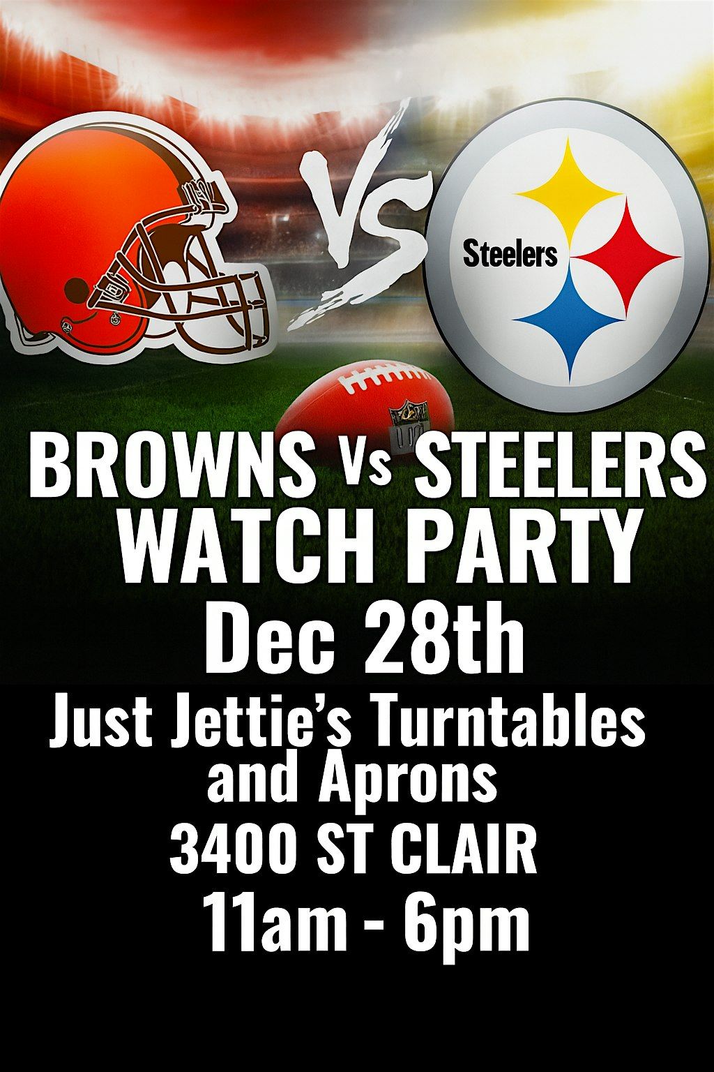 BROWNS VS STEELERS WATCH PARTY
