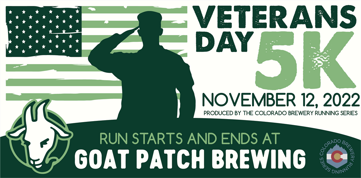 Veterans Day 5k Goat Patch Brewing 2022 CO Brewery Running Series
