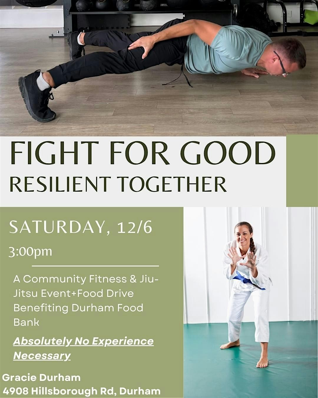 Fight For Good: Fitness Food Drive Benefiting Food Bank at Durham