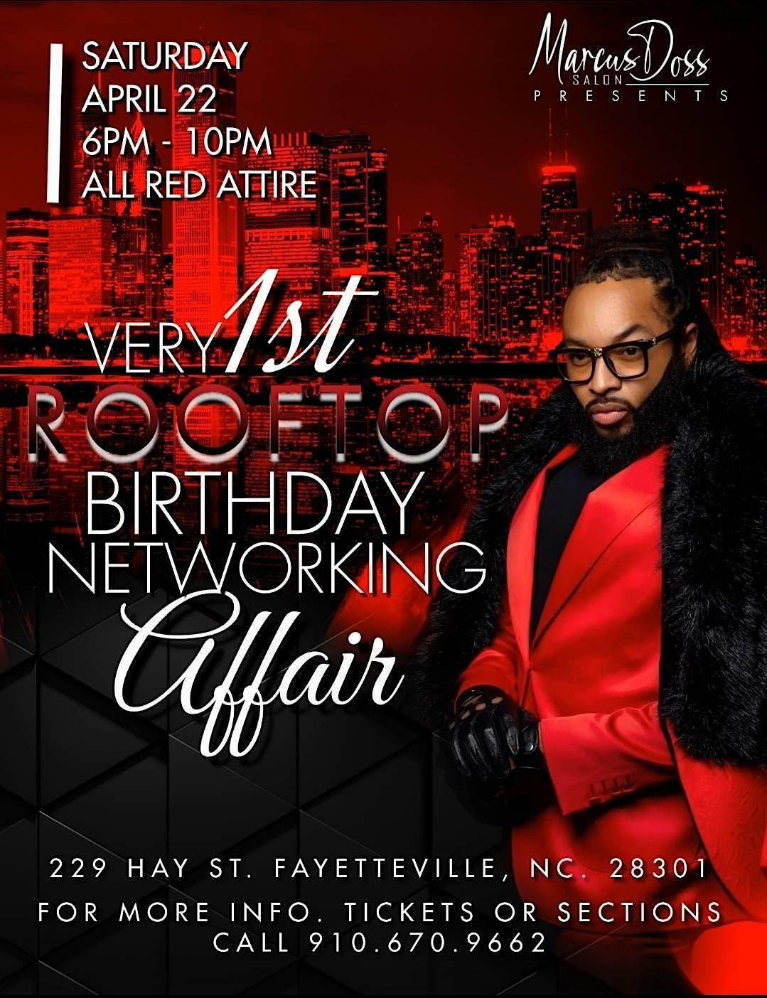 1ST ROOFTOP NETWORKING AFFAIR FOR MARCUS DOSS. ALL RED ATTIRE! | 229 ...