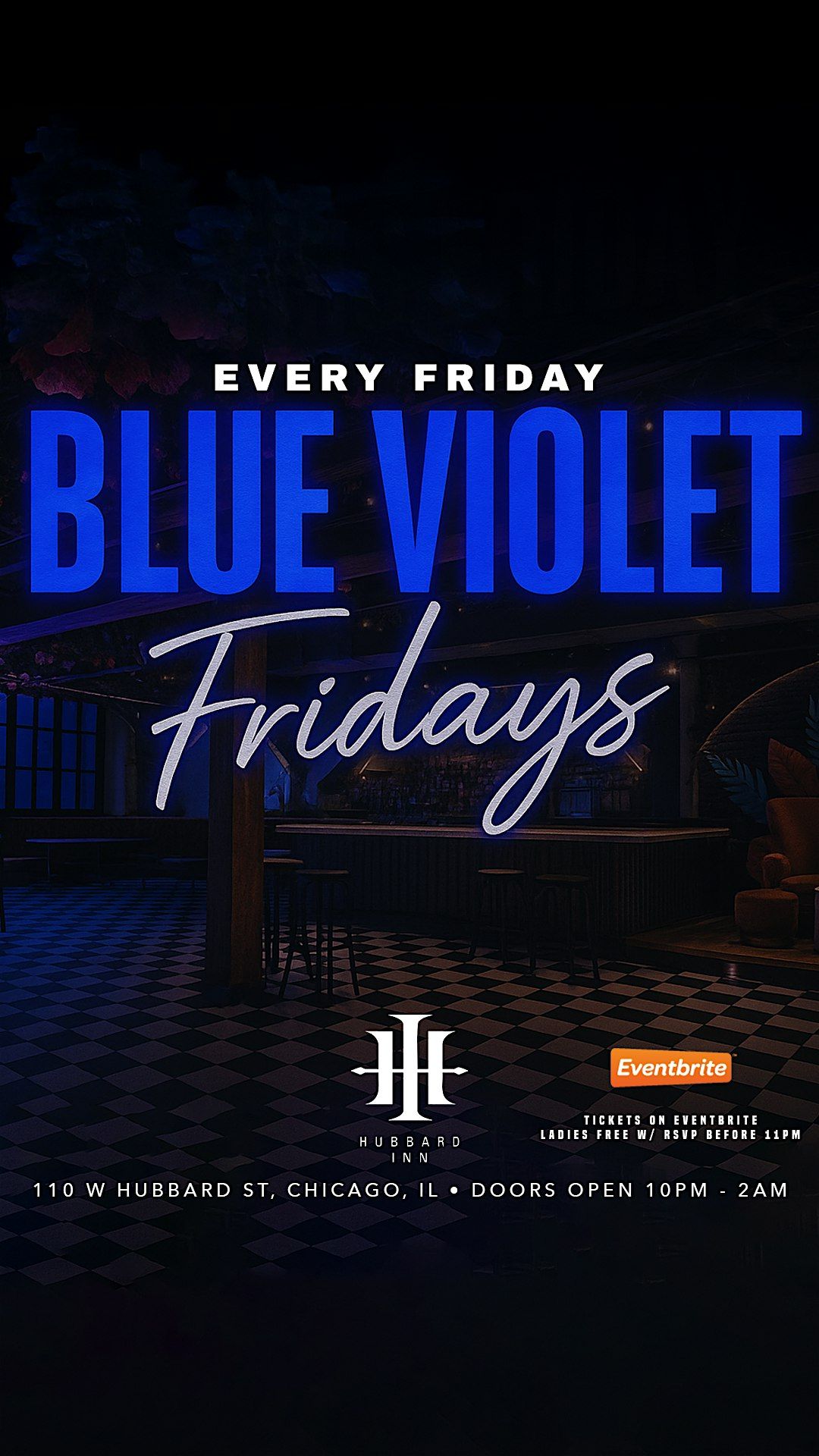 Hubbard Inn Blue Violet Fridays