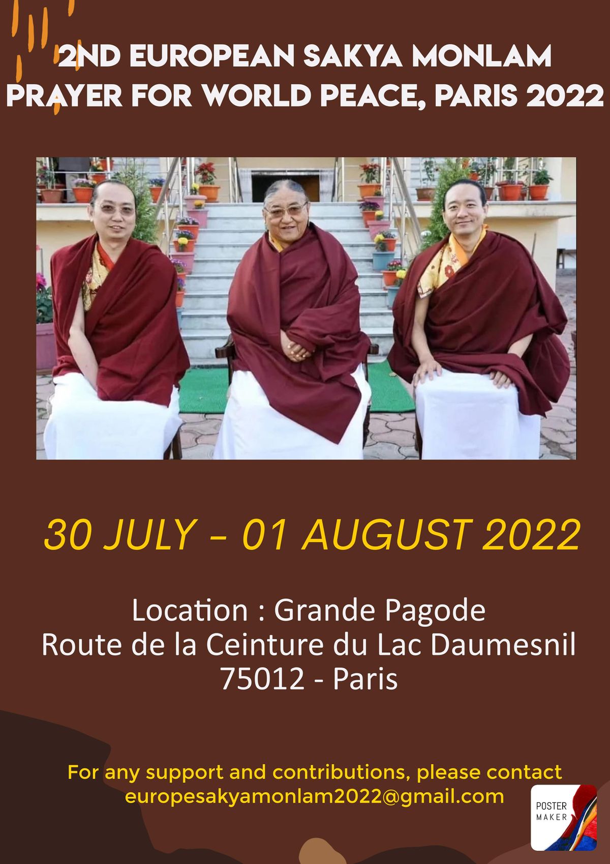 The 2nd European Sakya Monlam Prayer for World Peace, Paris 2022 | The