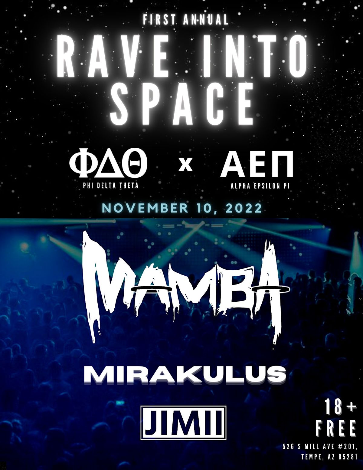 First Annual: Rave Into Space at Darkstar, Tempe on 10th November, 2022