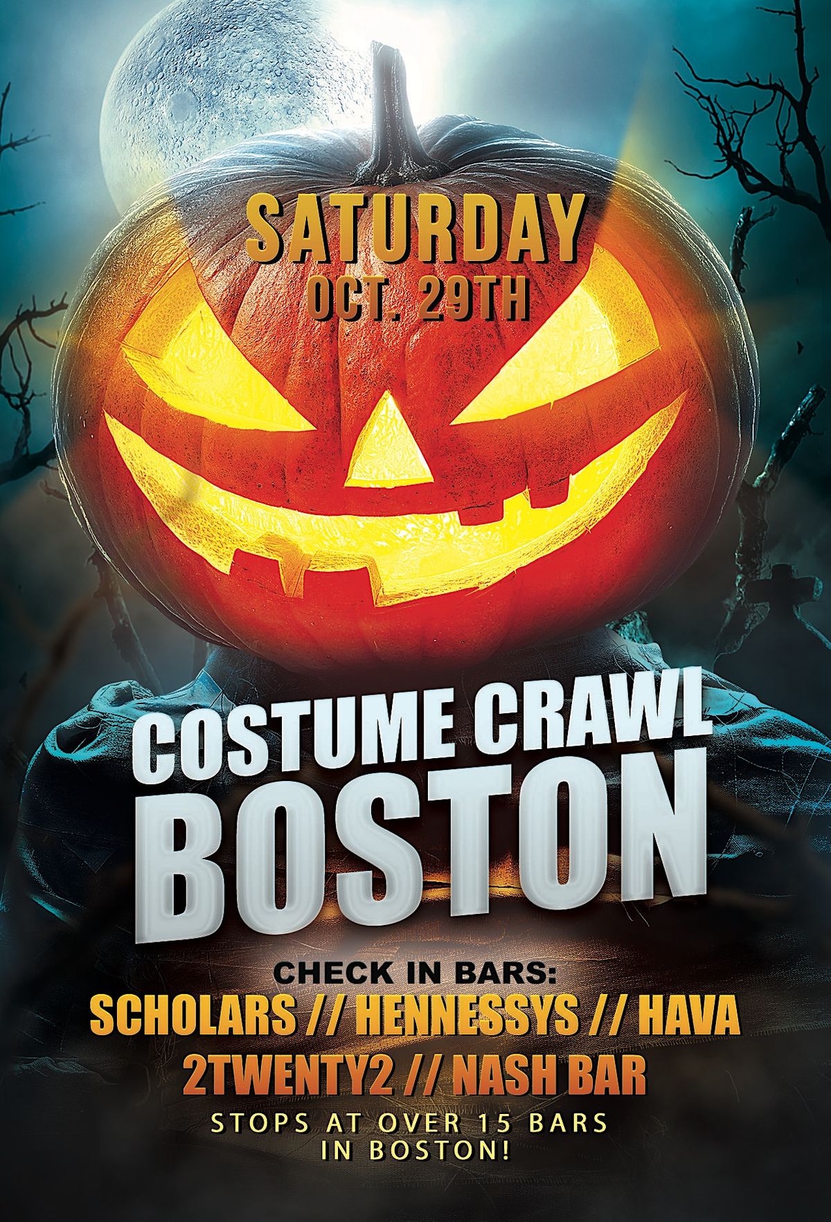 Costume Crawl Boston Halloween 2022 Bar Crawl Scholars American