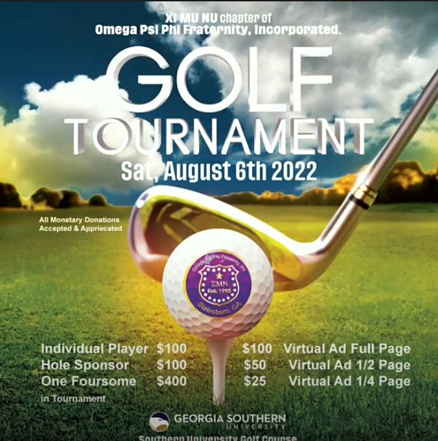 Xi Mu Nu Chapter of Omega Psi Phi First Annual Scholarship Golf ...